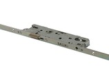 Замок многозапорный Maxbar №856 привод от ручки, F16/45/92/8мм, 4 ролика, цапфа, серебро, удлиняемый