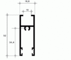 Створка горизонтальная, 640-12(Л) 6м Белый