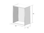 Корпус навесной 60*34*96 высокий, 2 полки