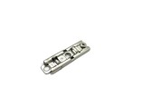 Планка монтажная для петель Firmax Smartline Clip-On, H=1, прямая с регулировкой по высоте, под саморез, никель