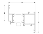 Профиль оконной створки ALUMARK 43/55 мм 6м 9016