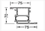 Створка дверная ALUMARK 75/75 мм 6.5м Белый RAL9016