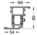 Створка оконная ALUMARK54/69 мм 6м Белый RAL9016