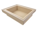 ALPHALUX Aiden Выдвижная корзина в базу 600 мм, 564х420х140 (ШхГхВ), кожа, шампань