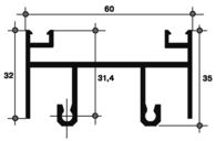 640-01 Рама верхняя, коричневая, 6,0м