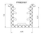 Уплотнитель ПП для алюминиевого профиля, вставка 4 мм, L=3000 мм FIRMAX