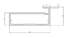 FIRMAX Профиль 45/9 для фасадов, L-5800 мм, черный