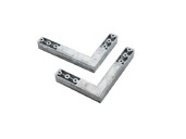 Комплект креплений алюминиевых фасадов (верх+низ) для врезных петель Alphalux Titan Pro, для тяжёлого фасада до 35 кг