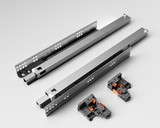 Комплект направляющих Soft-Close скрытого монтажа DTC D-Motion, L=250мм, полного выдвижения с доводчиком, для ЛДСП 16 мм, с 3D регулировкой (2 направляющие + 2 фиксатора)