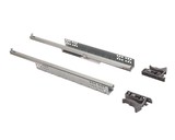 Комплект направляющих скрытого монтажа с фиксаторами Firmax One L=450мм, частичного выдвижения с доводчиком, 1 мм, для ЛДСП 16мм