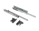 Комплект направляющих скрытого монтажа с фиксаторами Firmax Ecomotion L=550мм, частичного выдвижения с доводчиком, для ЛДСП 16мм