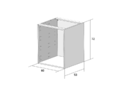 Корпус напольный 60*53*72, 1 полка