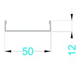 Крышка декоративная ALUMARK 12 мм 6.8м неокрашенный