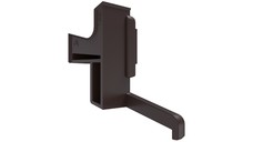 Накладка торцевая для водоотводного профиля (N22/34), с прямым углом, левая, коричневый цвет RAL 8019