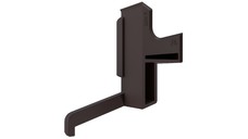 Накладка торцевая для водоотводного профиля (N22/34), с прямым углом, правая, коричневый цвет RAL 8019