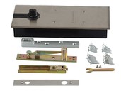 Напольный доводчик Elementis с фиксатором, комплект для алюминиевой двери 800 мм (до 80 кг)