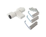 Петля двер. подшип. ELEMENTIS new, 3-х секционная, м/о 67, креп. на хол. профиль, белая RAL9016