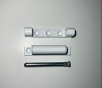 Петля оконная 75 мм белый 9016 (ЕКО) 3 части.