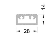 Порог 28/14  мм. неокр. 6м. S44