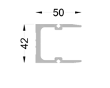 Профиль F50 Т- Соединителя ALUMARK , 3м неокрашенный
