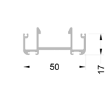 Профиль адаптера для маятн. двери ALUMARK 17 мм 6м Белый RAL9016