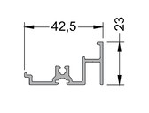 Профиль подцокольный для дверей ALUMARK 6м Белый RAL9016
