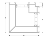 Профиль угловой 90 гр. 80/80 мм.  RAL9016 6м.