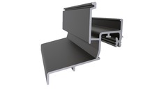 Профиль водоотводный, N22/34, алюминий, темная бронза, АЛЮСТАРТ