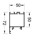 Рама дверная ALUMARK 72/50 мм 6.5м Белый RAL9016