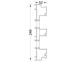 Рама трехполозная 246мм., 6.5 м RAL9016