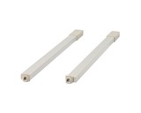 Рейлинги квадратные длина 400 мм c креплением под муфту. для ящика Dragon Box. белые