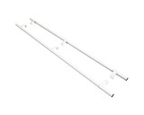 Ручка офисная прямая 1800мм с 4 креплениями Белый RAL9016