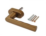 Ручка оконная алюминиевая  HOPPE Hamburg SecuForte, штифт vario fit 32-42 мм, 45°, 2 винта М5х45,  2 винта М5х50, бронза