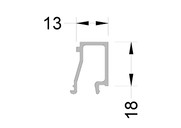 Штапик оконно-дверной ALUMARK 13 мм 6м неокрашенный