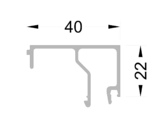 Штапик оконно-дверной ALUMARK 40 мм 6м неокрашенный