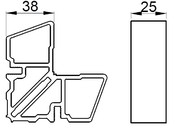 Соединитель угловой внутр ALUMARK для ALM254181\ALM254283 32mm