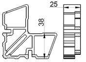 Соединитель угловой внутр ALUMARK для ALM254284