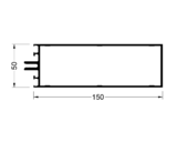 Стойка и ригель 150 мм 6,8м неокрашенный