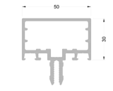 Стойка и ригель ALUMARK 30 мм 6м Белый RAL9016,