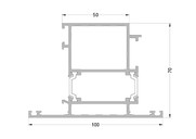 Створка дверная ALUMARK 100/50 мм 6.5м 7024 матовый