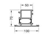 Створка дверная ALUMARK 100/50 мм 6м Белый RAL9016