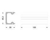 Т-соединитель ALUMARK для ригеля 157110 100 мм