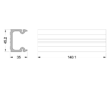 Т-соединитель ALUMARK для ригеля 157150 140 мм
