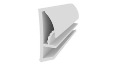 Уплотнитель контурный для межкомнатных дверей DEVENTER, ТЭП, белый RAL 9016