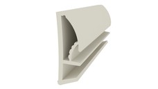 Уплотнитель контурный для межкомнатных дверей DEVENTER, ТЭП, жемчужно белый