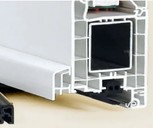 Уплотнитель под порог для дверей ПВХ, черный
