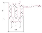 Уплотнитель стойки внутренний ALUMARK 12мм EPDM 50м черный