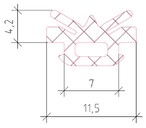 Уплотнитель внутренний ALUMARK 3мм EPDM 275м черный