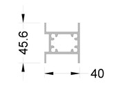 Вставной профиль 45х40 мм 6.8 м неокрашенный