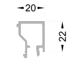 штапик 20 мм, с возможностью крепления саморезом 6м RAL7024 матовый